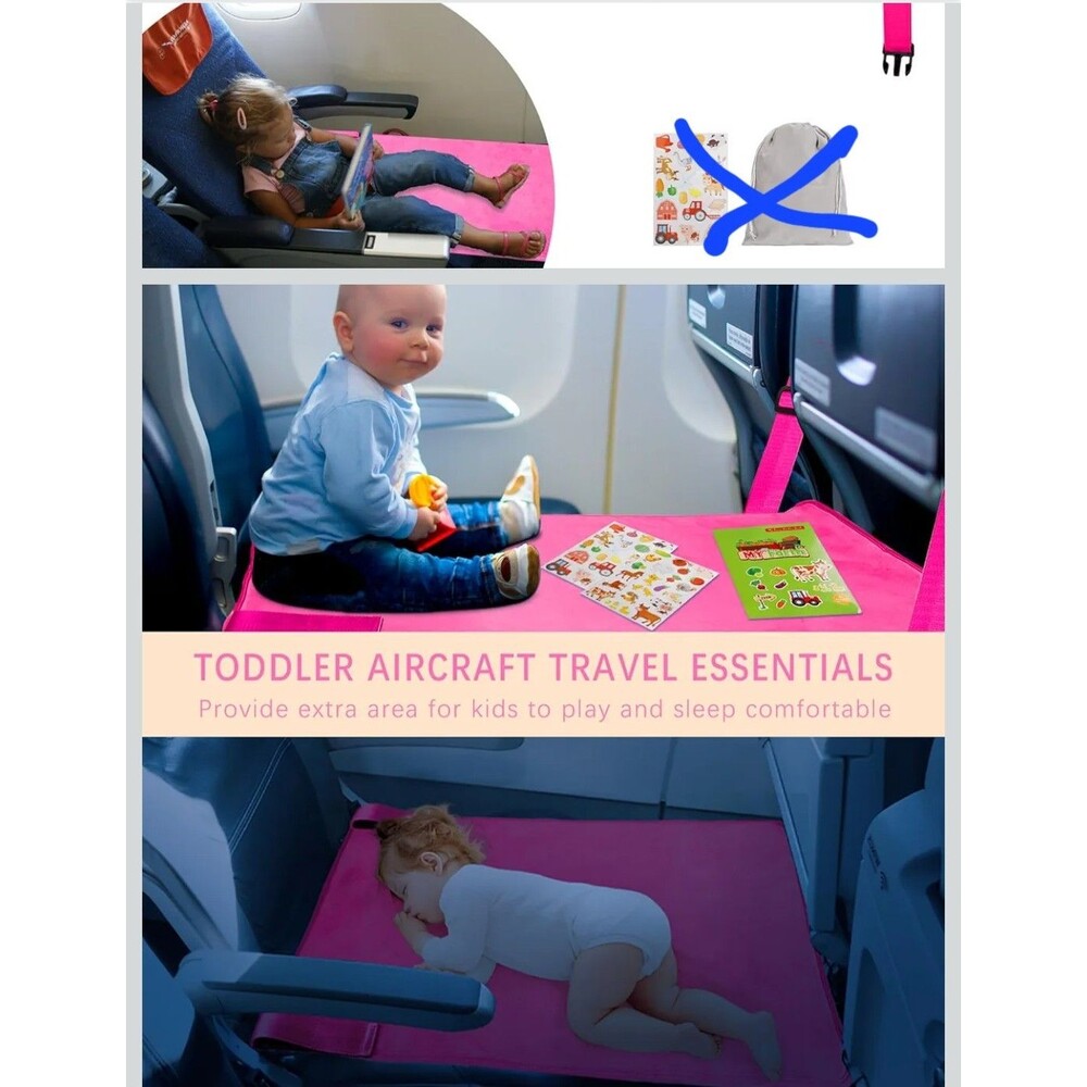 Toddler Airplane Bed, Soft Airplane Seat Extender for Kids, Airplane Travel Esse